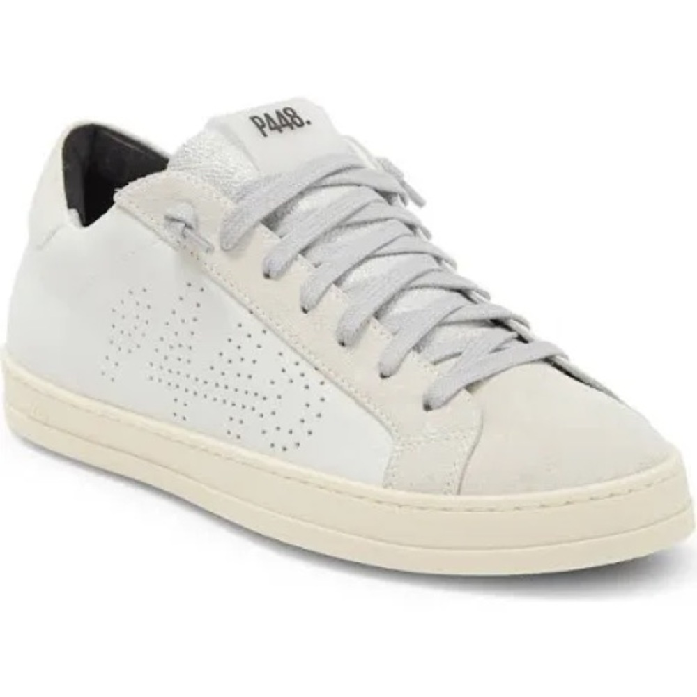 P448 White and Gray Sneakers Minimalist Design